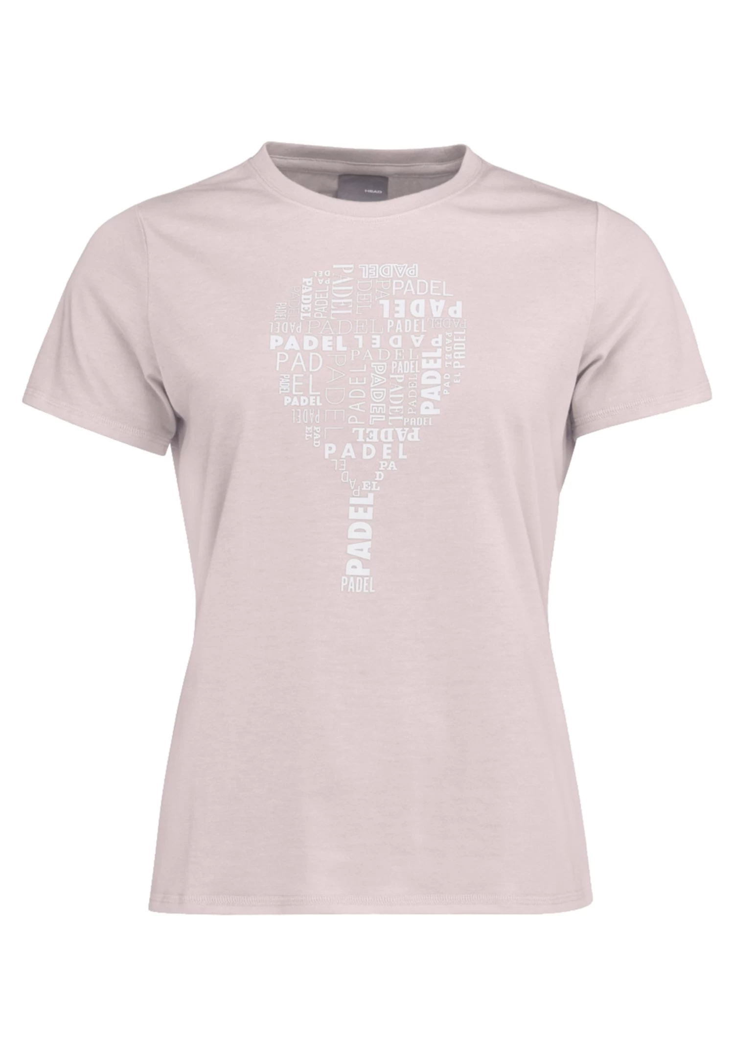 Head Padel Typo - T-Shirt Print - Rosa Weiss