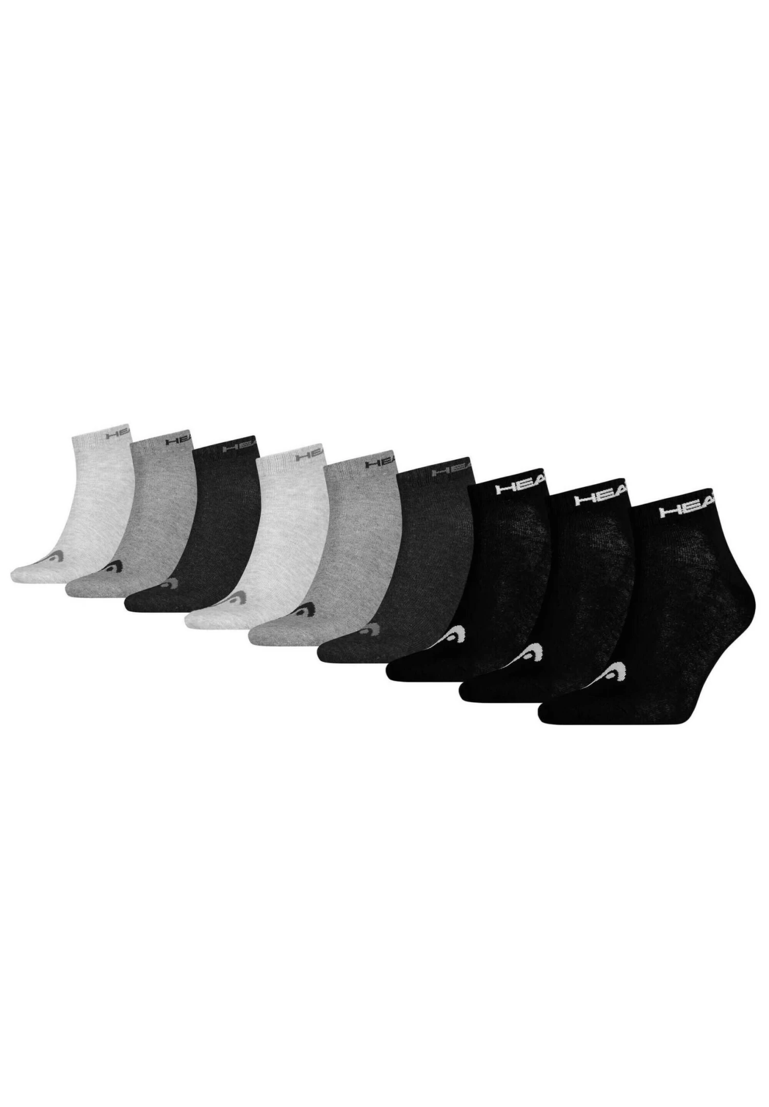 Head Unisex Pack Of 9 - Sportsokken - Grau Schwarz